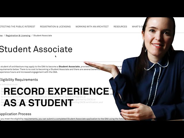 How to record your experience as an architecture student? Student Associate
