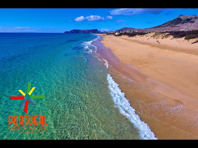 Porto Santo Beach aerial view - 4K Ultra HD