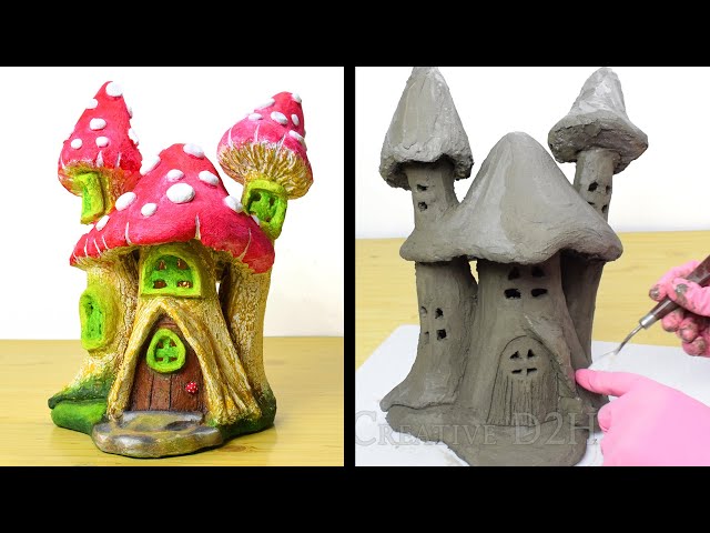 DIY Cement Mushroom Fairy House for Your Garden 🏡