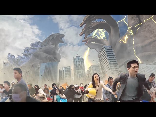 Godzilla v.s. Ghidorah with Minecraft