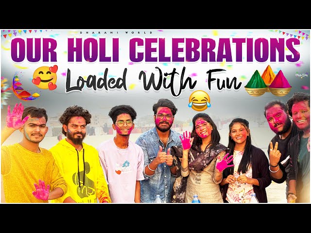 Our Holi Celebrations with full fun😂 || Happy Holi🫶❤️ #celebrations #viral #holi #dharaniworld