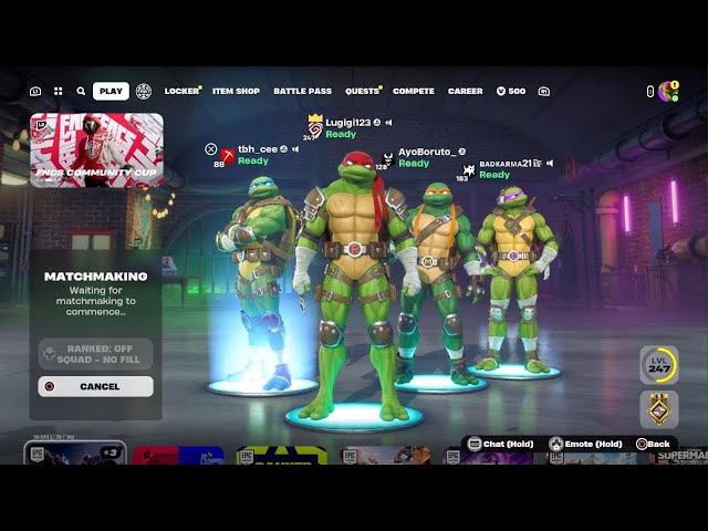 Fortnite Ninja Turtles squad