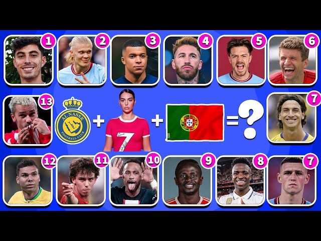 (FULL 114)Guess WIVES/GIRLFRIENDS,CLUB,FLAG,EMOJI of football players,Ronaldo, Messi, Neymar|Mbappe