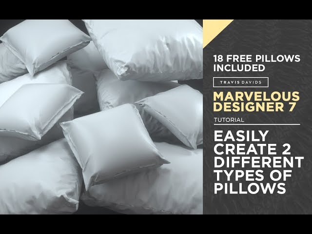 Marvelous Designer 7 - Easily Create 2 Types Of Pillows
