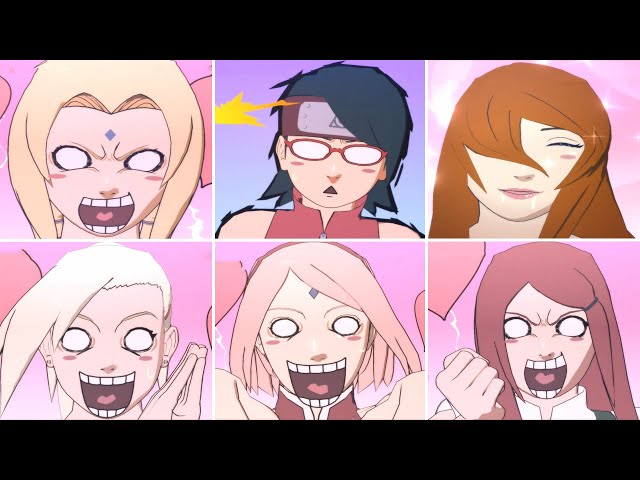 All Sexy Reverse Harem Jutsu Girls Reaction - Naruto Shippuden Ultimate Ninja Storm 4 (PS5)