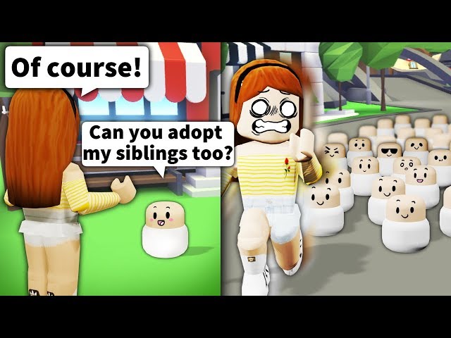 Asking Roblox mom "Can you adopt my siblings?" Then bringing 100+ PEOPLE