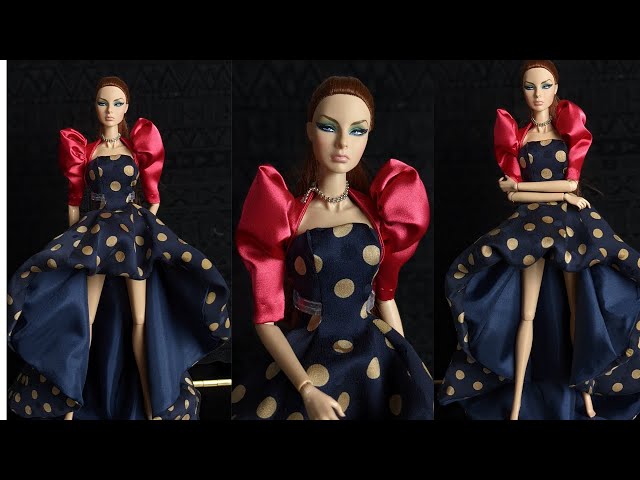 DIY Glorious Evening Gown for Barbie ❤️ How to make doll dress pattern