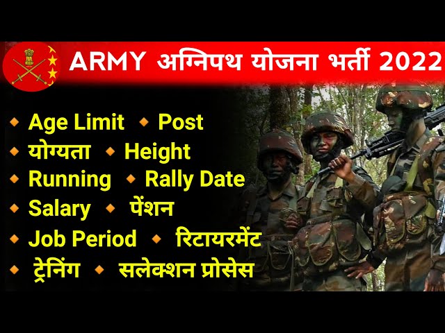 Agnipath Yojna Army Bharti 2022 | Army Agnipath Age, Height, Post, Salary, सभी जानकारी |