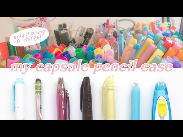 if i could only keep 10 stationery items... // my capsule pencil case