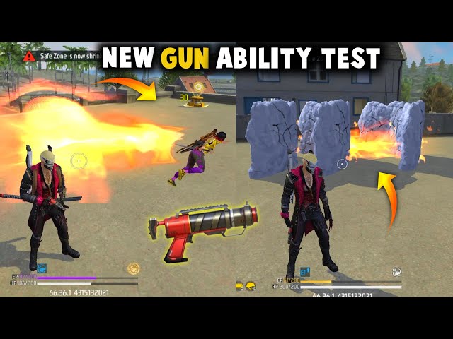 NEW FGL-24 GUN ABILITY TEST IN FREE FIRE | OB44 UPDATE - GARENA FREE FIRE