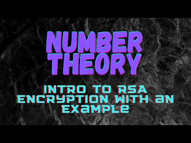 Intro to RSA with an Example