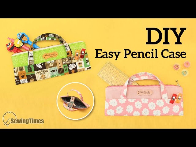 DIY Easy Pencil Case | Zipper Pouch with Handles Sewing Tutorial [sewingtimes]