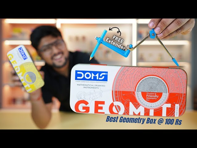 Best Geometry Box Under 100 Rs | Doms Geomiti + EXTENDER Review  🔥