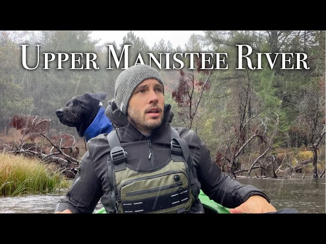 Kayaking and Camping a Wild River in Rain | Upper Manistee River MI