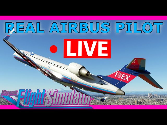 Real Airbus Pilot Flies the CRJ Live in Japan! + NEW Real World FS Traffic (JustFlight)