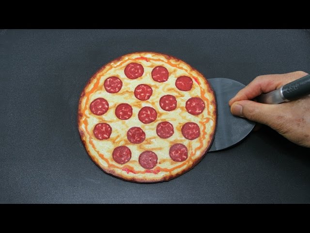 Making Pepperoni Pizza PANCAKE