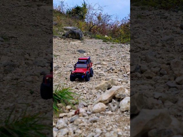 Crawling with the small Trx4m in the rocks #rc #crawler #traxxas #subscribe #like #trx4m