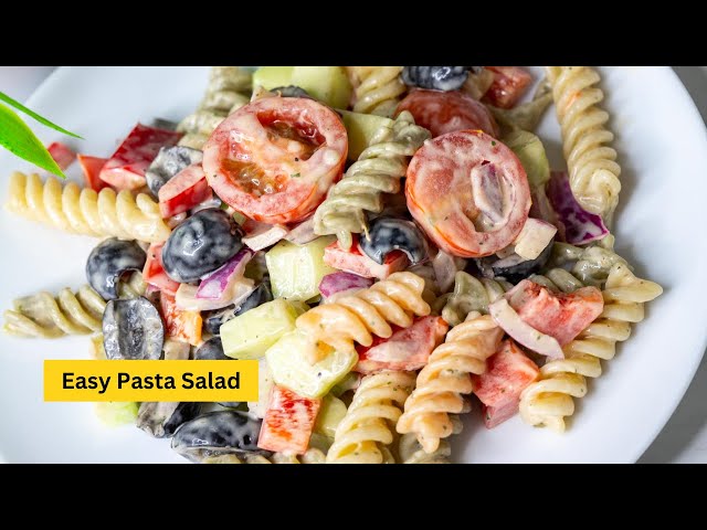 How to make quick and easy Pasta salad recipe| Pasta salad for weeknight meals perfect for meal prep
