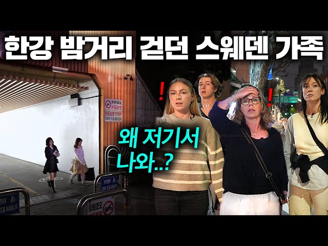 한국 밤골목 처음 걷던 스웨덴 가족이 직접 목격한 한국인 행동에 두 눈을 의심한 이유.. | 한국에서 뭐하지?