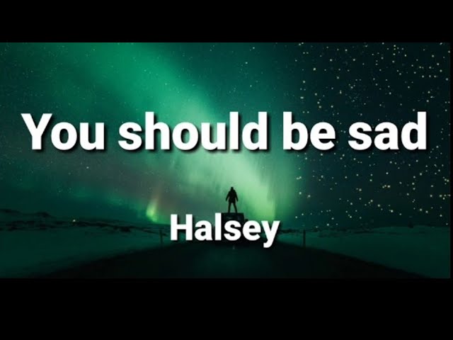 (1hour loop with Lyrics ) halsey You should be sad