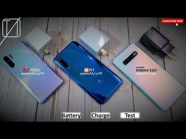 Xiaomi Mi 9 vs Huawei P30 Pro vs Galaxy S10+ Charging Speed Test