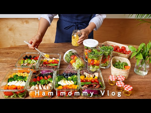 Prepare Healthy Salad Meal with me 🥕ㅣHow to Keep Salad Fresh for a weekㅣDaily Vlog