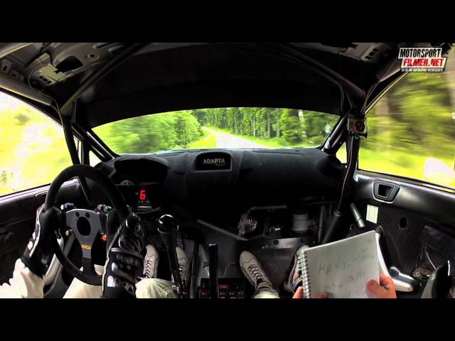 Inboard: Frank Tore Larsen Ford Fiesta WRC - Sørlandssprinten SS4 2013 - Motorsportfilmer.net