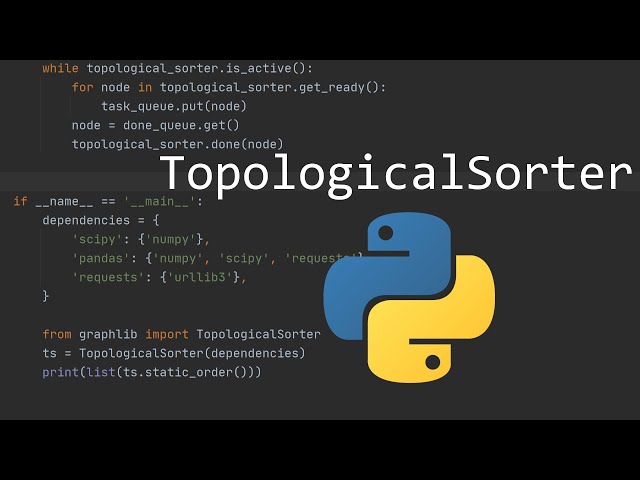 Ordering dependencies with TopologicalSorter - New in Python 3.9