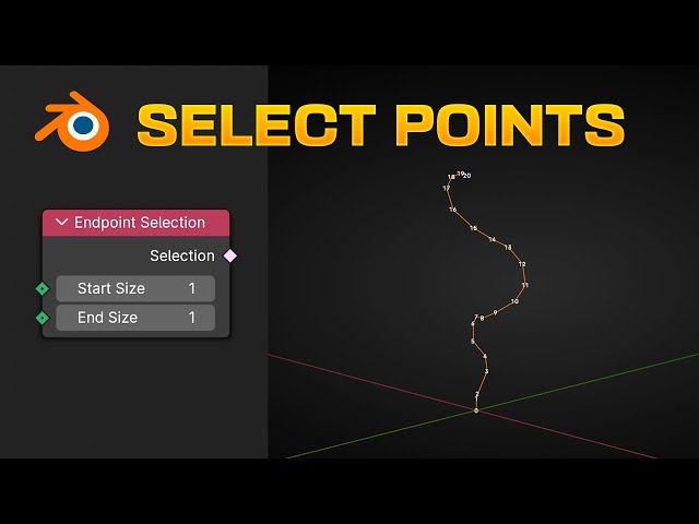 How to Select Points on a Curve in Blender - Geometry Nodes - Endpoint Selection