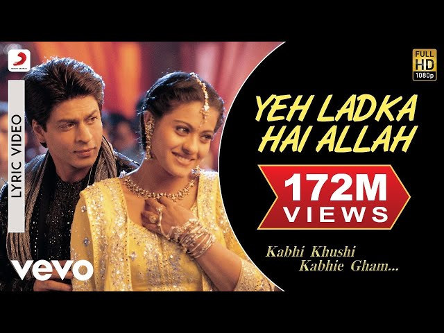 Yeh Ladka Hai Allah Lyric Video - K3G|Shah Rukh Khan|Kajol|Udit Narayan|Alka Yagnik