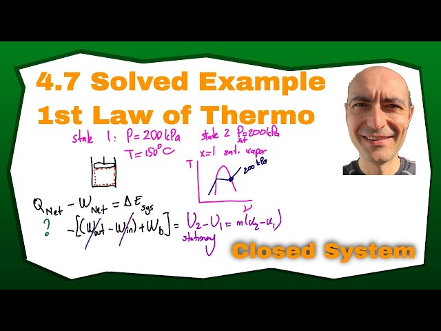 Thermo 4.7 - Energy Analysis for Closed System - Solved Example