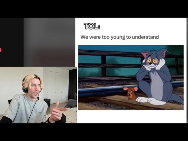xQc reacts to Tom & Jerry Dark Moments We were too Young to Understand
