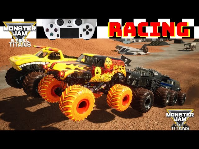 Monster Jam Steel Titans Video Game Fire and Ice Racing Championship