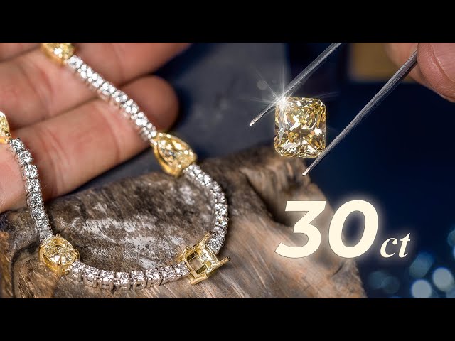 Making A Stunning Necklace with 30 CARATS of Diamonds