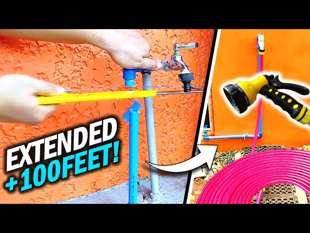 How to Extend Garden Hose Faucet w/ PVC Pipes and Fittings