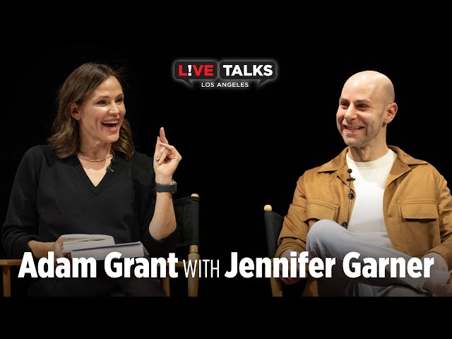 Adam Grant in conversation with Jennifer Garner at Live Talks Los Angeles