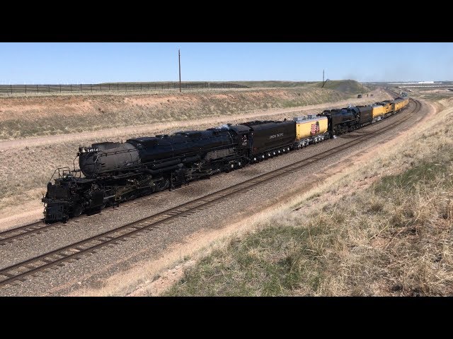 Chasing UP 4014 Big Boy & UP 844 Double Header Through Wyoming