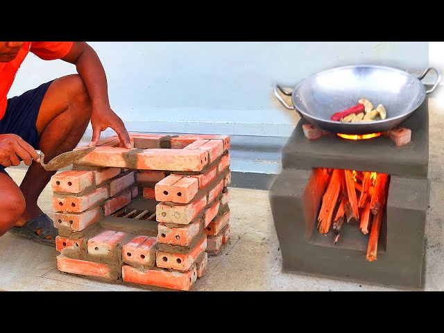 Cement Idea ! Technology for building smoke free cement stoves , Creative stove --