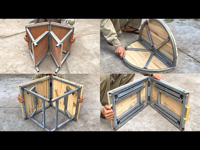 DIY - Craftsman's Ideas/4 Smart Folding Table Projects You Should See/Metal Smart Folding Utensils !
