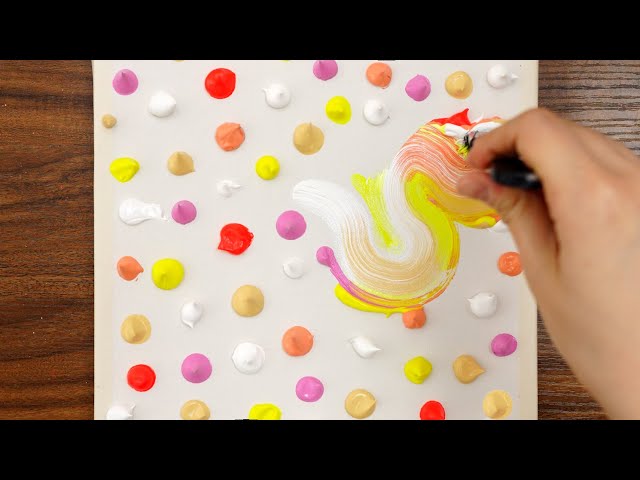 Easy Brush Painting Technique / Abstract Art (1320)