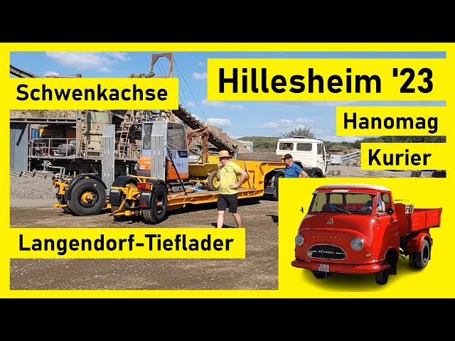 Sandgrube Hillesheim 23 | Hanomag Kurier & Langendorf Tieflader mit Schwenkbarer Hinterachse