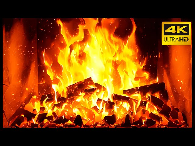🔥 Relaxing Fire Sounds with Peaceful Fireplace Comfort Haven and Cozy Logs Video 🔥 Virtual Hearth 4K