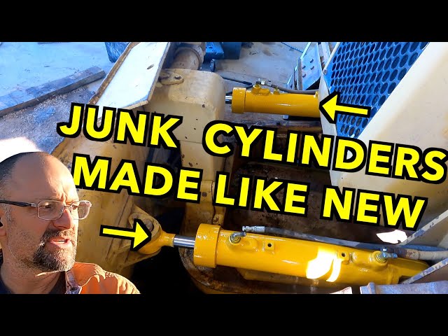 Fixing Hydraulic Cylinders.  Re-pack, Re-rod, CAT D3 Dozer.