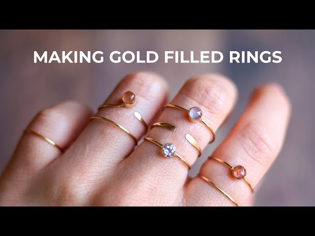 How to make GOLD FILLED JEWELRY - stacking rings tutorial | Gold Fill