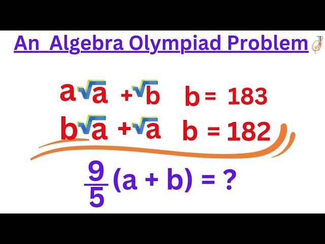 An Algebraic olympiad question. #olympiad #olympiadquestion 🔥🔥🤯🤯😎