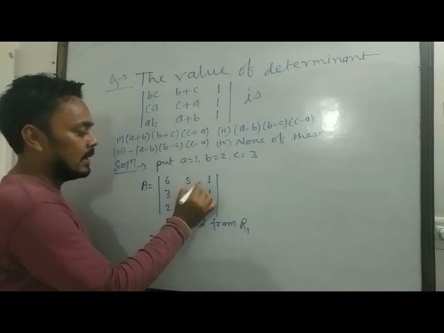 Determinant for class 12th short trick