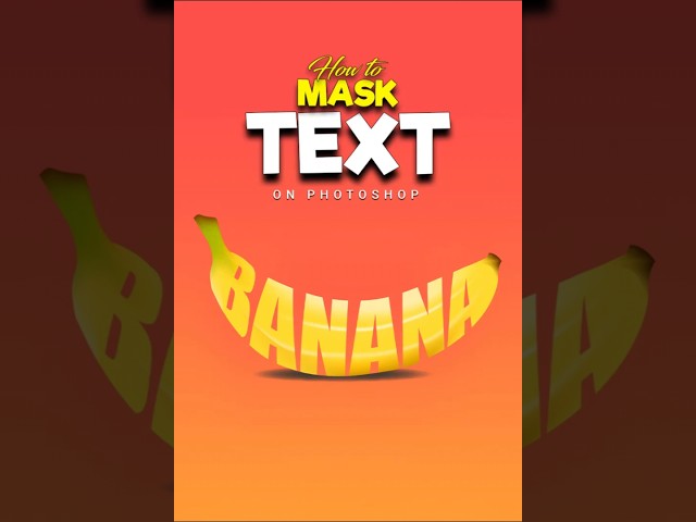 Text Masking in Photoshop | Fun and Easy Tutorial in Photoshop #shorts