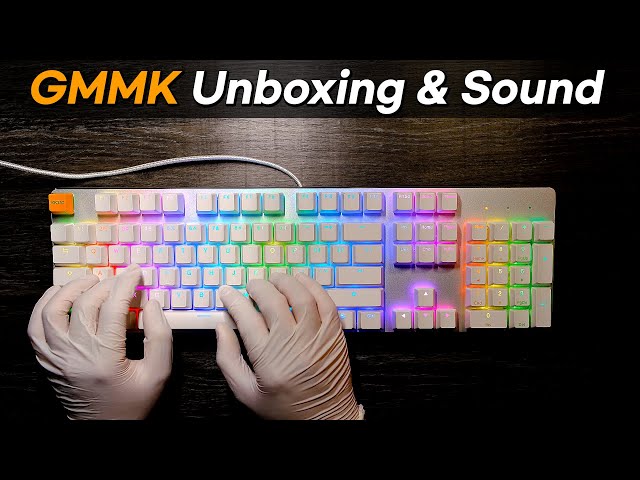 Glorious GMMK WHITE ICE Keyboard Unboxing & ASMR Sound Test (Gateron Brown)