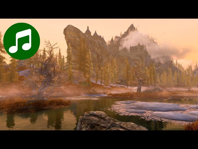 One Hour Relaxing SKYRIM Music 🎵 To Study | Chill | Sleep to