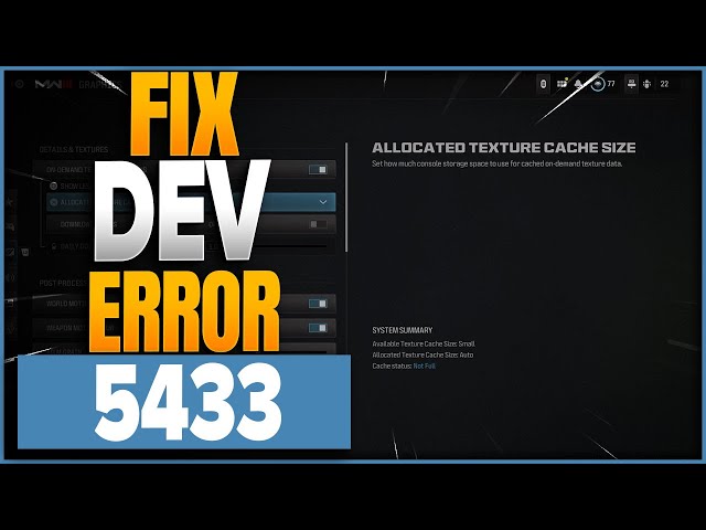 How To Fix Dev Error 5433 In COD MWZ